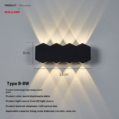 Modern Minimalist Led Wave Shape Corridor Aisle Wall Lamp