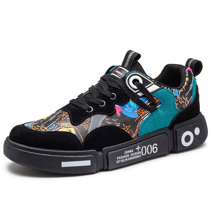 New Style Men's Shoes Personality Graffiti Board Shoes Outdoor Casual Shoes