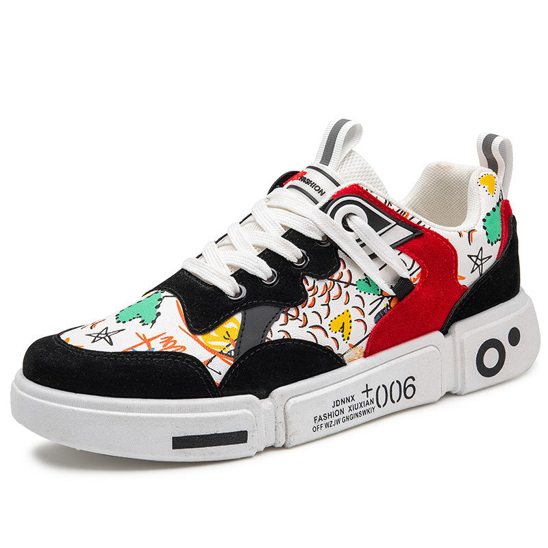 New Style Men's Shoes Personality Graffiti Board Shoes Outdoor Casual Shoes