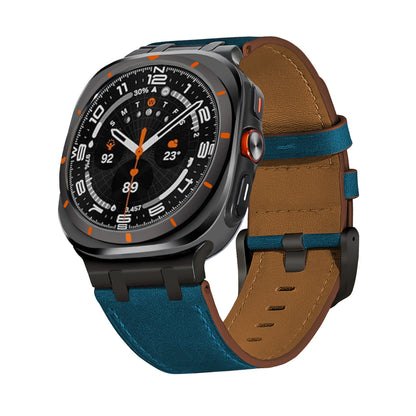 Ultra Crazy Horse Leather AP Stainless Steel Head Grain Leather Watch Strap