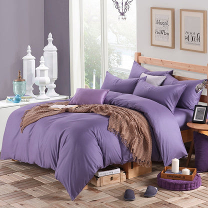 Pure cotton four piece suite fitted a simple plain bedding sheets wholesale cotton twill
