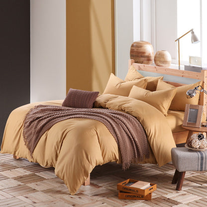 Pure cotton four piece suite fitted a simple plain bedding sheets wholesale cotton twill