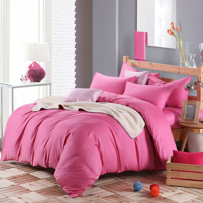 Pure cotton four piece suite fitted a simple plain bedding sheets wholesale cotton twill