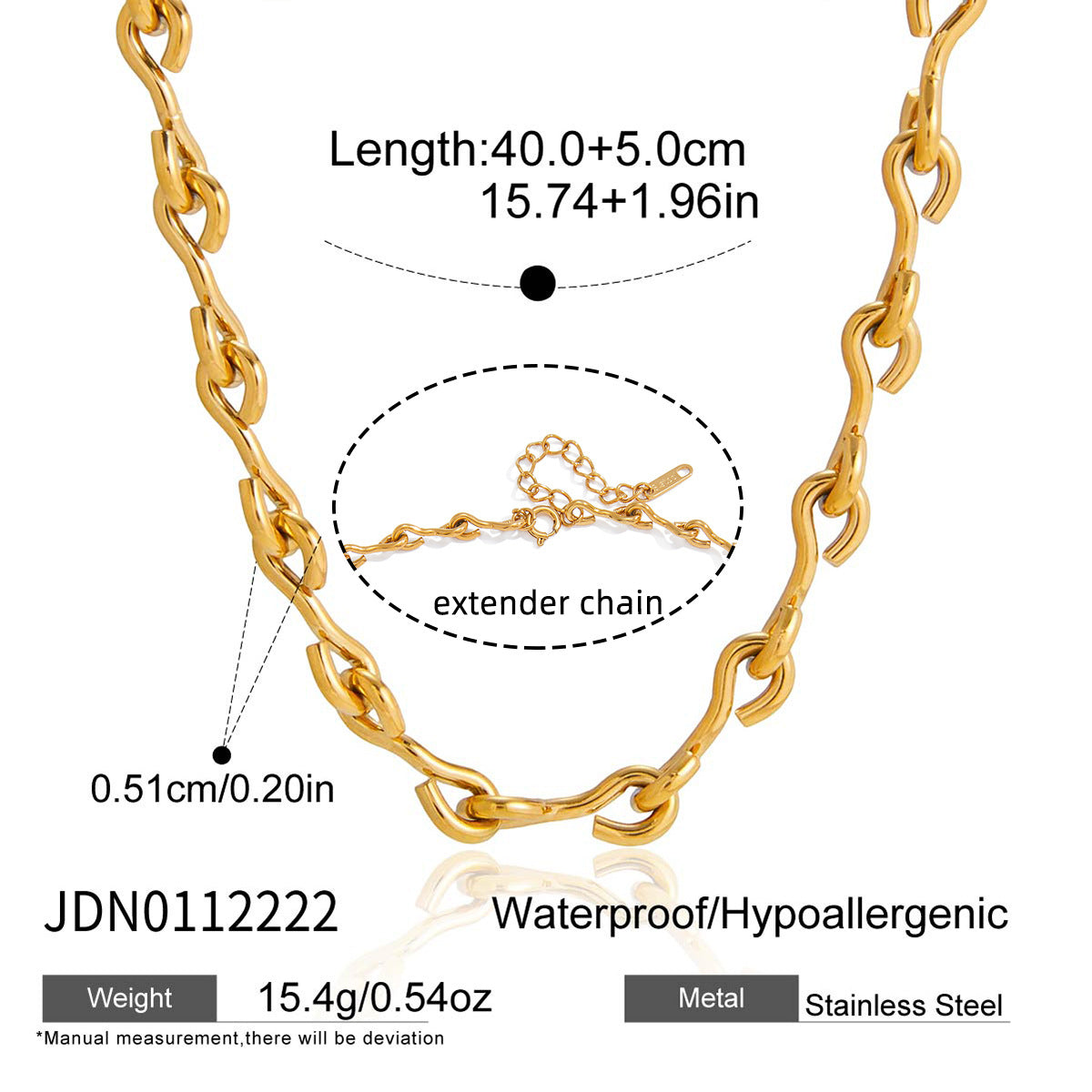 Geometric Steel Zircon Pendant Necklace