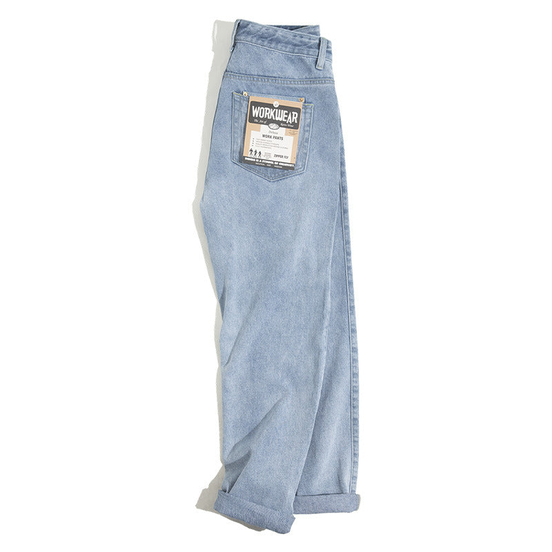Fashion Personality American Retro Washed Jeans Men
