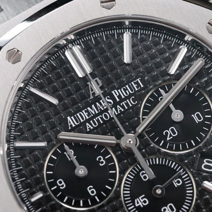 Audemars Piguet Royal Oak Chronograph Complete 41mm Black Dial Stainless Steel 26320ST Automatic