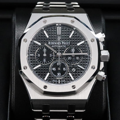 Audemars Piguet Royal Oak Chronograph Complete 41mm Black Dial Stainless Steel 26320ST Automatic