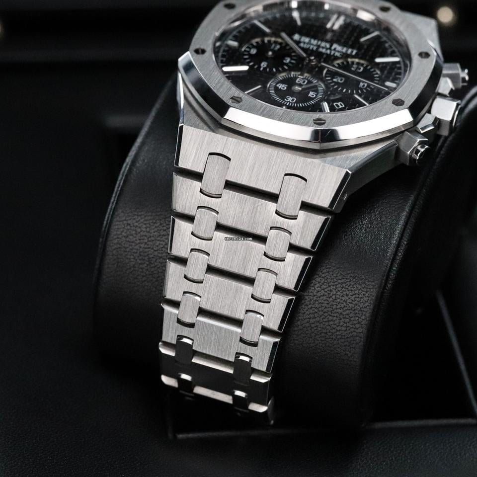Audemars Piguet Royal Oak Chronograph Complete 41mm Black Dial Stainless Steel 26320ST Automatic