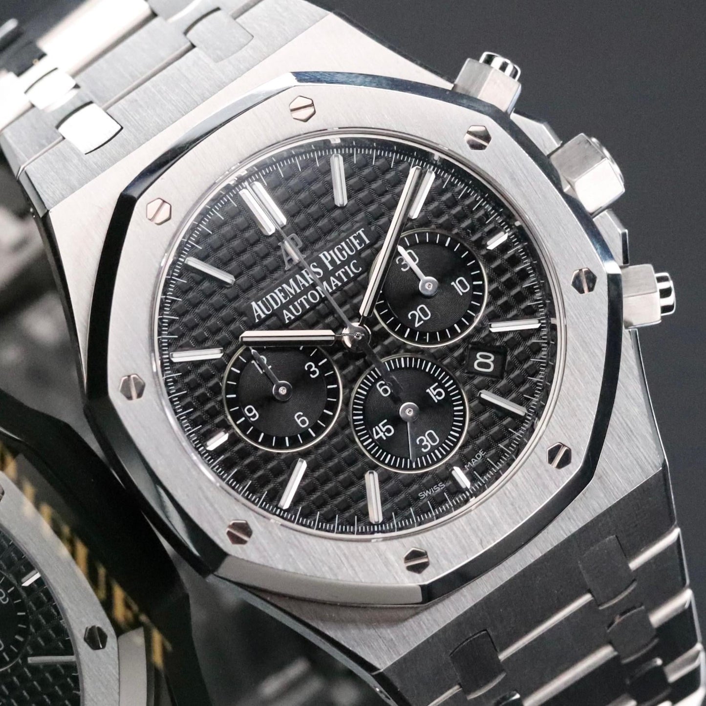 Audemars Piguet Royal Oak Chronograph Complete 41mm Black Dial Stainless Steel 26320ST Automatic