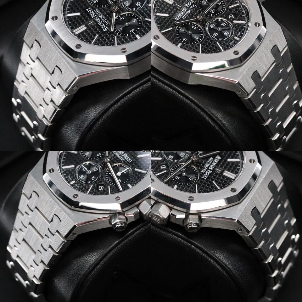 Audemars Piguet Royal Oak Chronograph Complete 41mm Black Dial Stainless Steel 26320ST Automatic