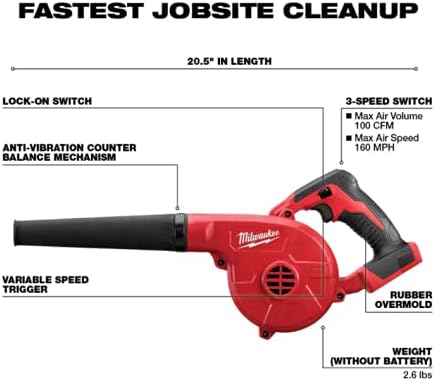 Milwaukee 0884-20 M18 18 Volt Cordless Compact Yard Leaf Blower Sale