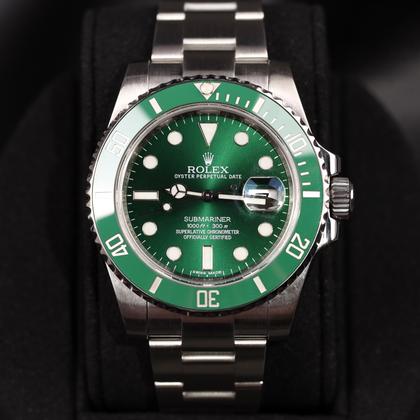 Rolex Submariner Date 40 Hulk Green Dial 116610LV Oyster Like New Unworn 2017