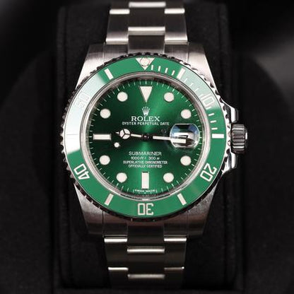 Rolex Submariner Date 40 Hulk Green Dial 116610LV Oyster Like New Unworn 2017