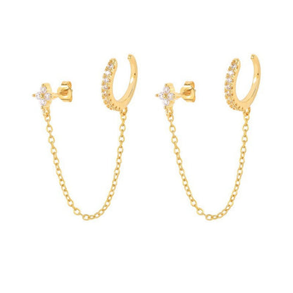 Starry Sky Cloud Light Luxury Earrings High-End