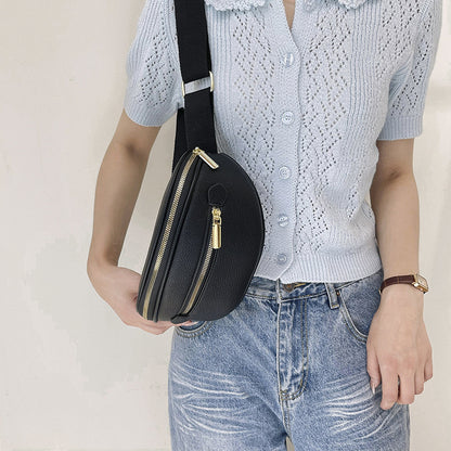 Retro Solid-Color Minimalist Womens Shoulder Bag