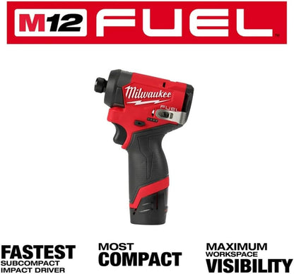Milwaukee Electric - M12 Fuel. 1/4 HEX Impact Driver KIT