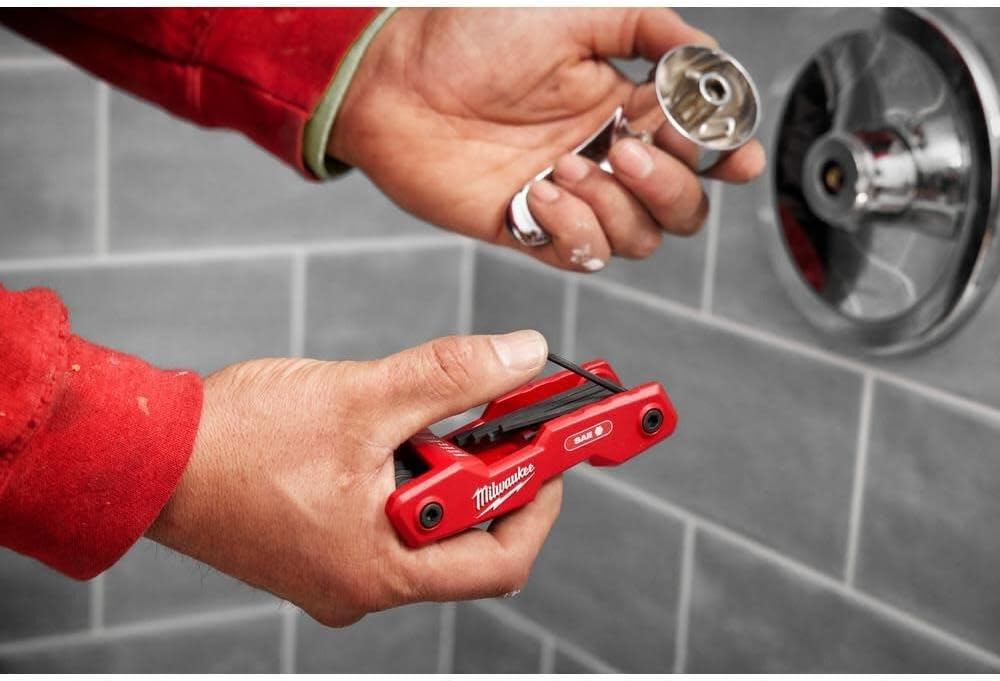 Milwaukee Electric - 17-Key Folding HEX Key Sets - SAE/Metric