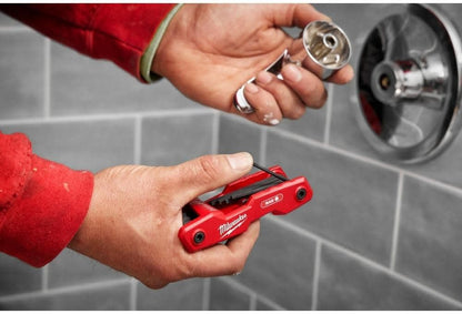 Milwaukee Electric - 17-Key Folding HEX Key Sets - SAE/Metric