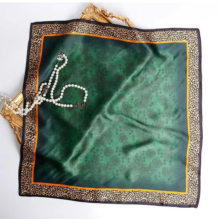 Womens Lightweight Spring Summer Silk Scarf Sun-protective Neck Gaiter And Hair Tie