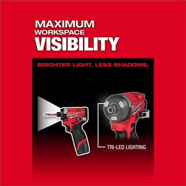 Milwaukee Electric - M12 Fuel. 1/4 HEX Impact Driver KIT