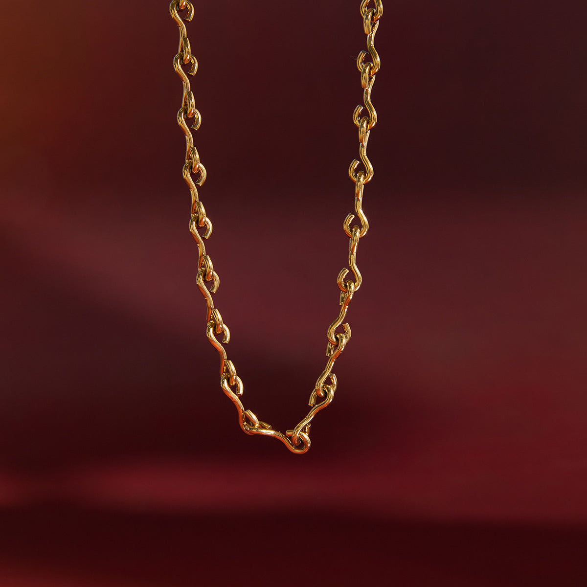 Geometric Steel Zircon Pendant Necklace