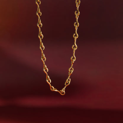 Geometric Steel Zircon Pendant Necklace