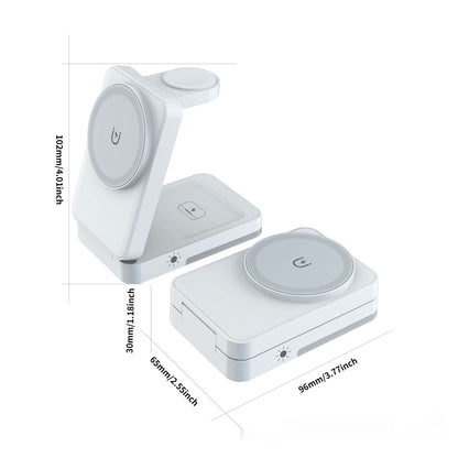 Foldable Portable 3-in-1 Wireless Charger