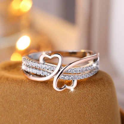 Heart-shaped Irregular Ring, Minimalist & Unique Niche Band For Women
