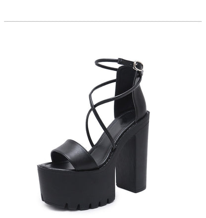 Nightclub Dj Bar Performance Shoes Cross Strap Sandals For Women