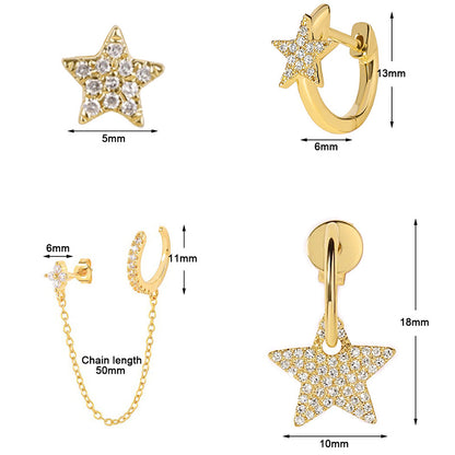 Starry Sky Cloud Light Luxury Earrings High-End