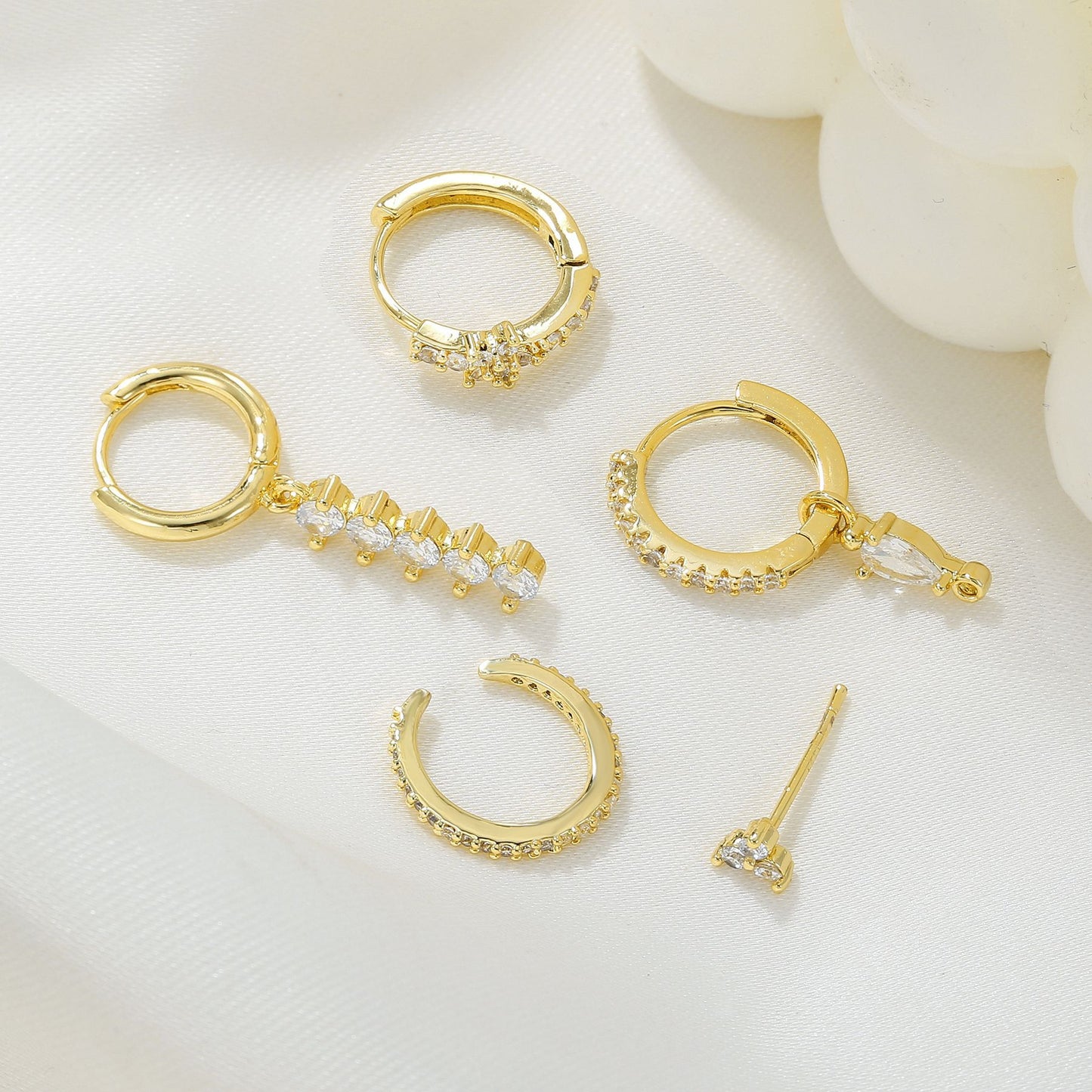 Light-luxury Feng Shui Teardrop Earring Set