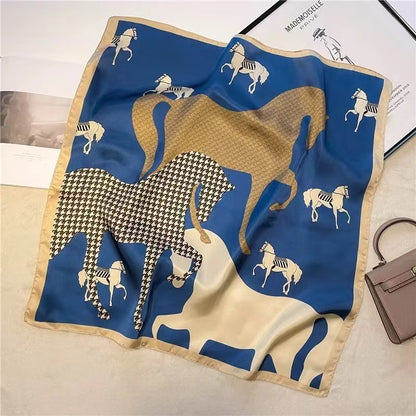 Womens Lightweight Spring Summer Silk Scarf Sun-protective Neck Gaiter And Hair Tie