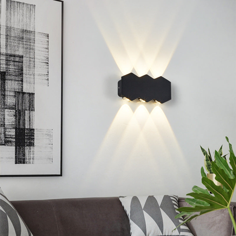 Modern Minimalist Led Wave Shape Corridor Aisle Wall Lamp