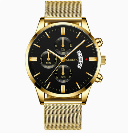 Mens Business Luxury Watches For Men Mesh Band Quartz Watch