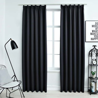 blackout curtains with hooks, 2 pieces.   blackout curtains