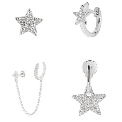 Starry Sky Cloud Light Luxury Earrings High-End