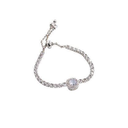 Exquisite Full Zircon Bracelet For Women, Light Luxury Niche Design, Square Zircon Bangle, Gift For  & Best Sisters Jewelry