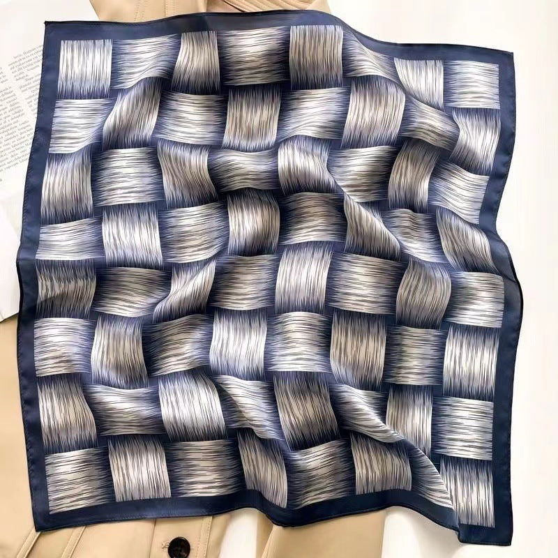 Womens Lightweight Spring Summer Silk Scarf Sun-protective Neck Gaiter And Hair Tie