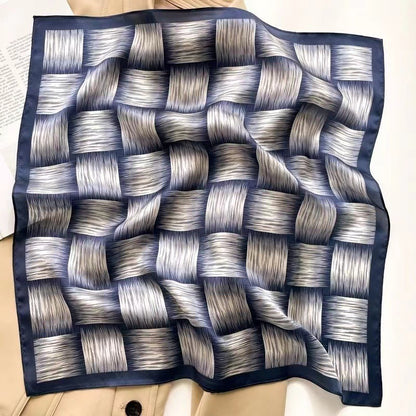 Womens Lightweight Spring Summer Silk Scarf Sun-protective Neck Gaiter And Hair Tie