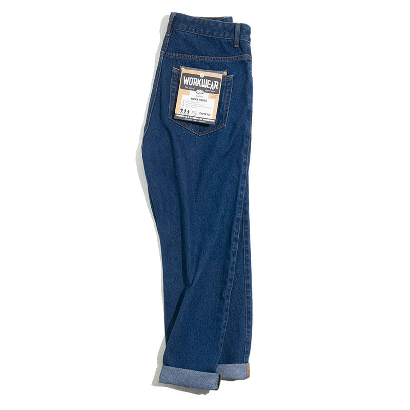 Fashion Personality American Retro Washed Jeans Men