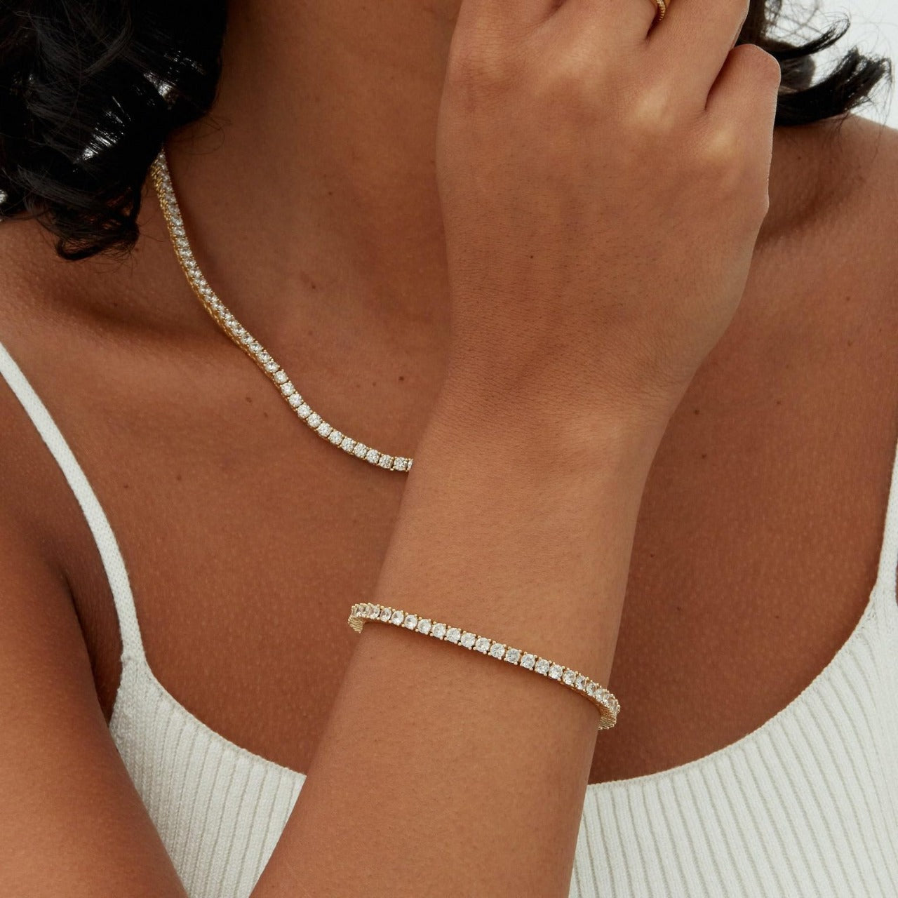 Single-row Tennis Bracelet For Men And Women