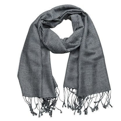 2pcs Modern Edge With Classic Colors Black White Graphic Jacquard Scarf ,Luxe Look For Evening Wear,Scarf,vacation,daily Life,evening Party,Office Appropriate Subtlety For Women Men