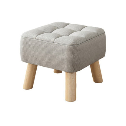 Solid Wood Stool Short Household Minimalist Fabric