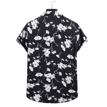 Men's Casual Fashionable Digital-Print Short-Sleeve Shirt